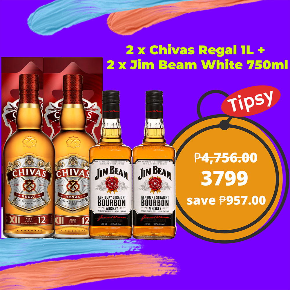 2 x Chivas Regal 1L +  2 x Jim Beam White Bourbon 750ml