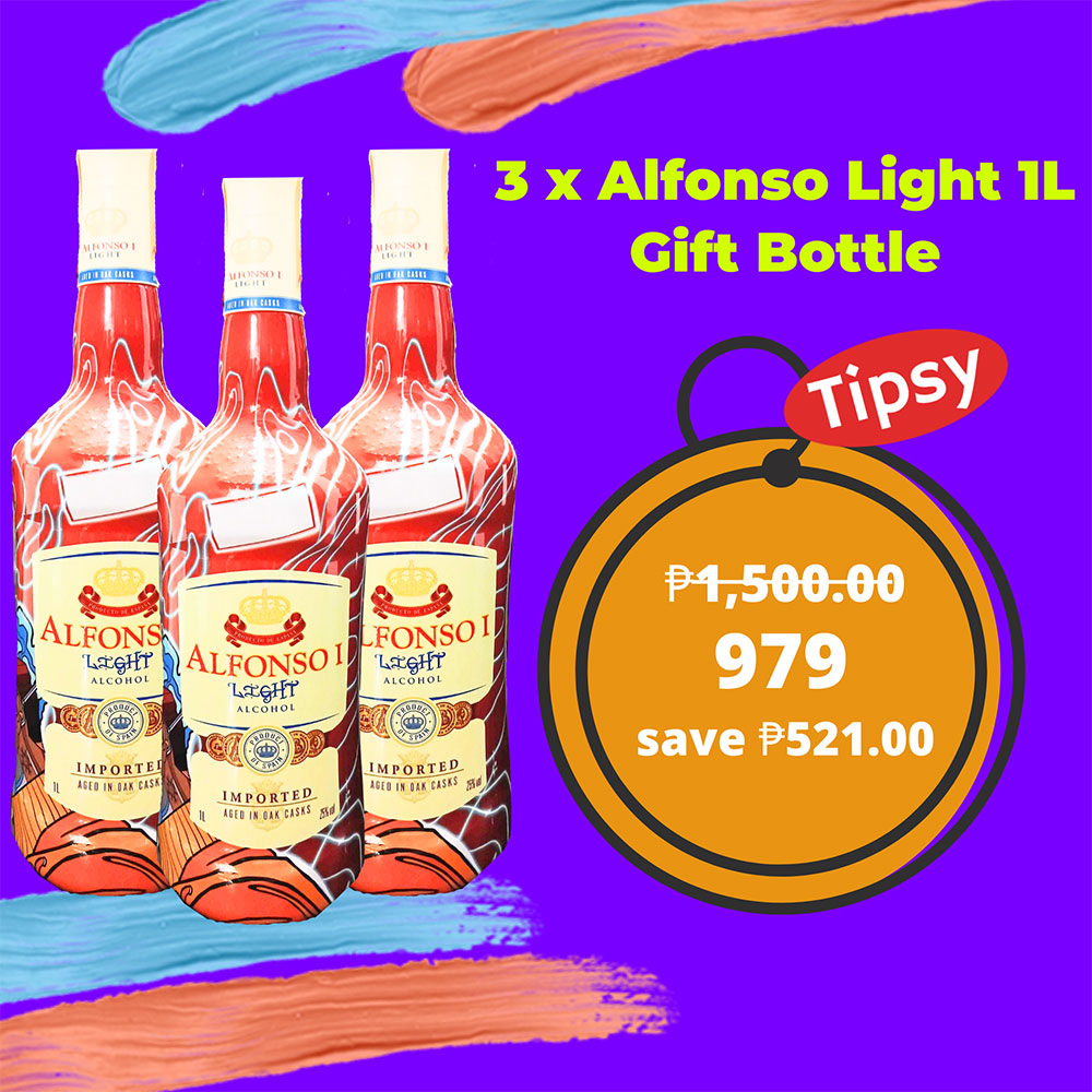 3 x Alfonso Light 1L Gift Bottle