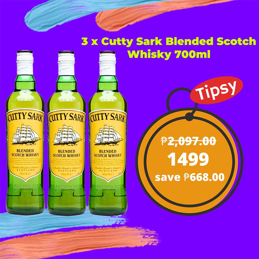 3 x Cutty Sark Blended Scotch Whisky 700ml