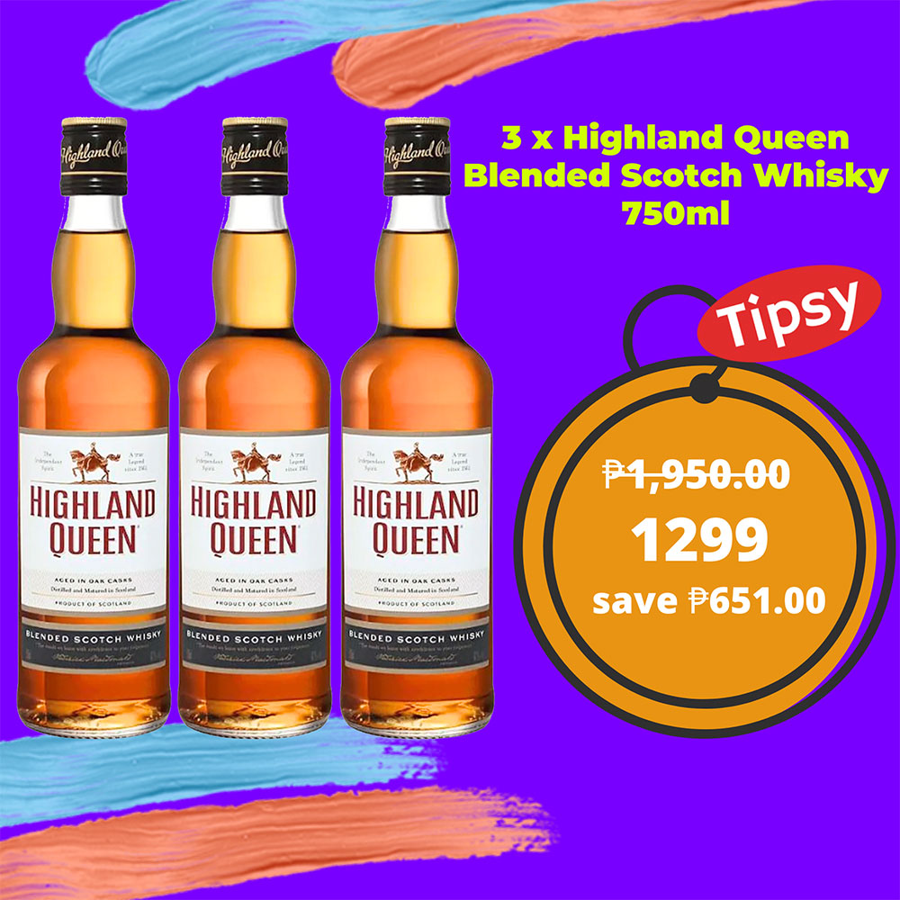 3 x Highland Queen Blended Scotch Whisky 750ml