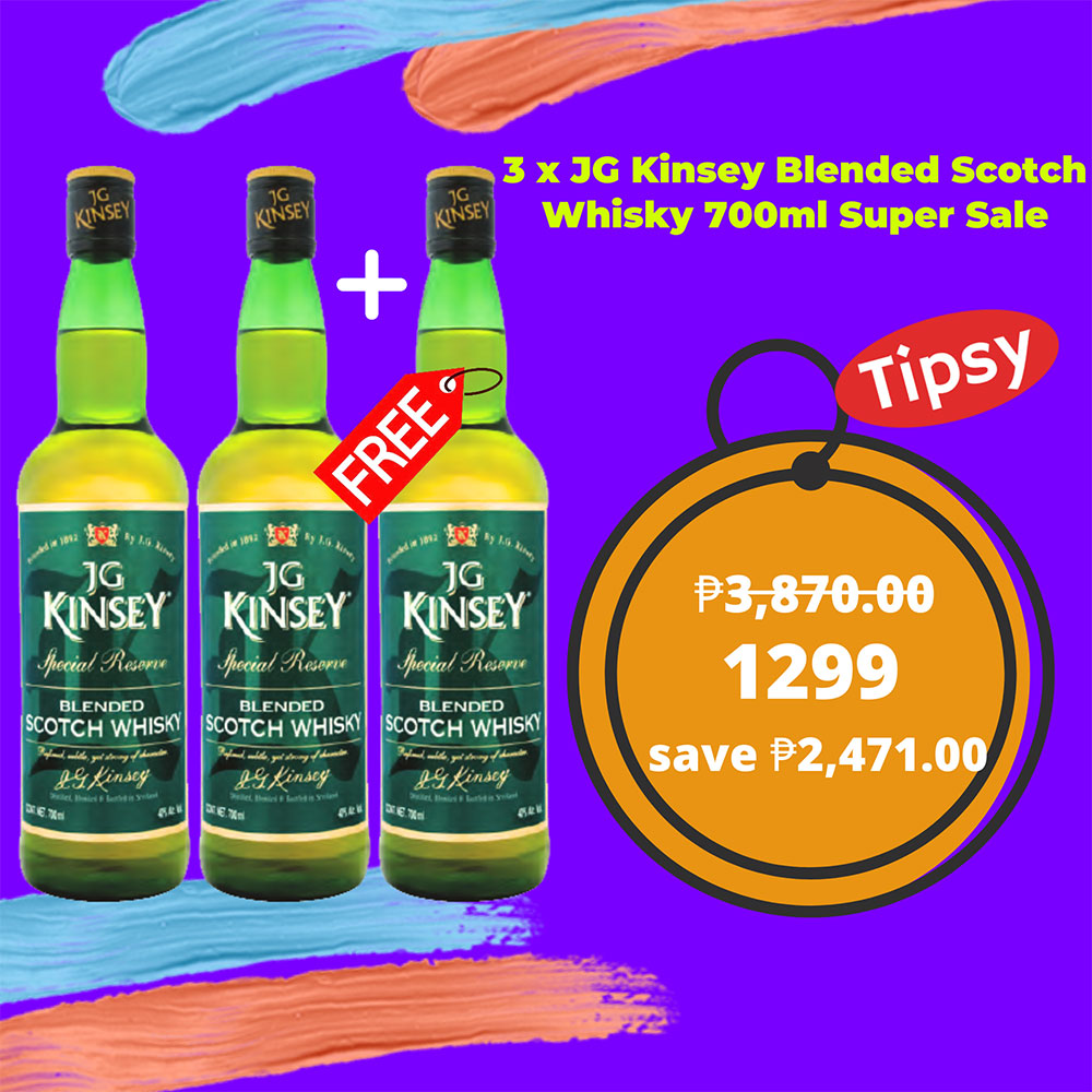 3 x JG Kinsey 700ml Super Sale