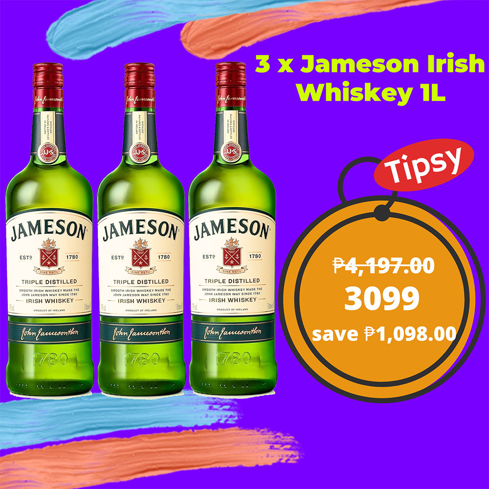 3 x Jameson Irish Whiskey 1L