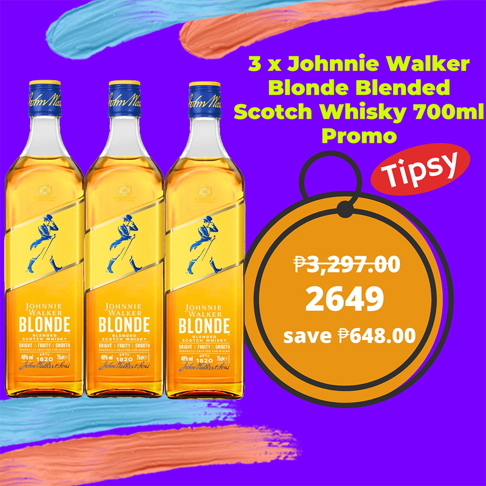 3 x Johnnie Walker Blonde Blended Scotch Whisky 700ml Promo