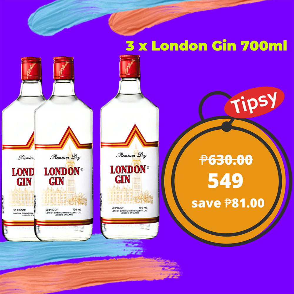 3 x London Gin 700ml