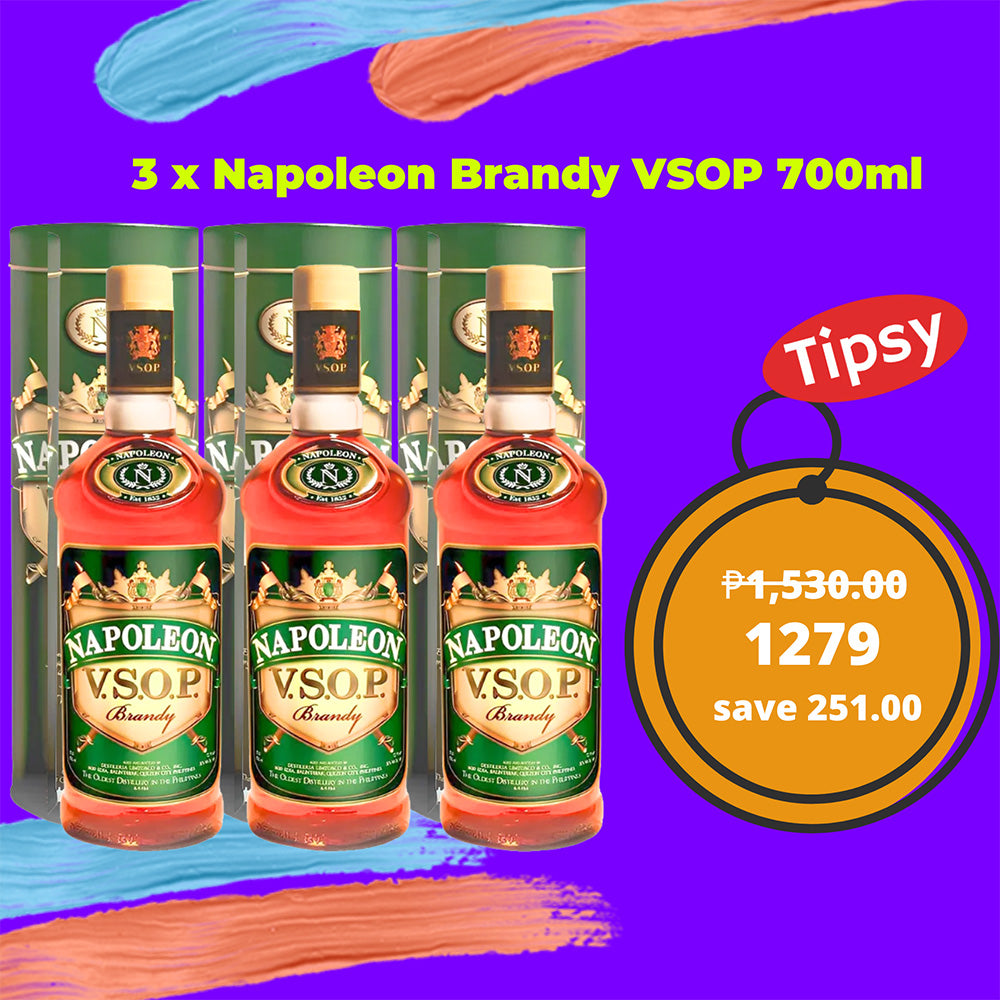 3 x Napoleon Brandy VSOP 700ml