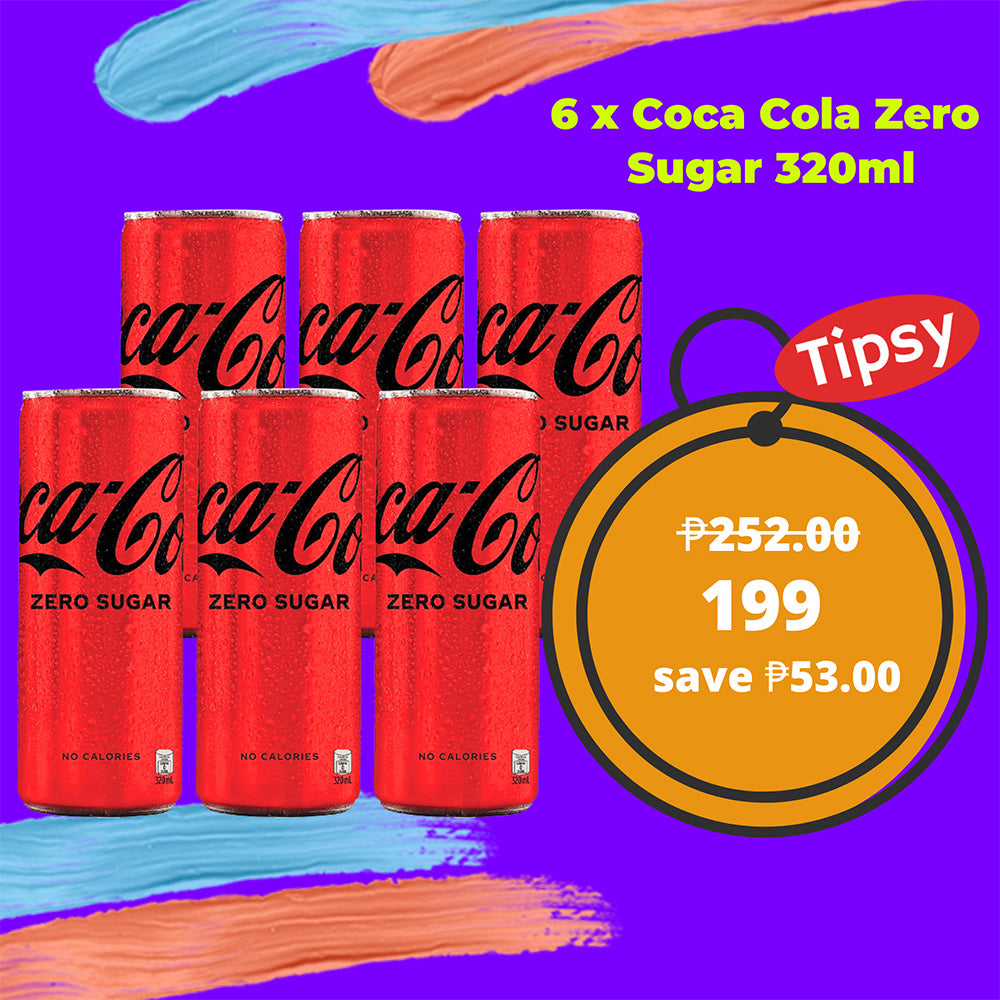 6 x Coca Cola Zero  Sugar 320ml