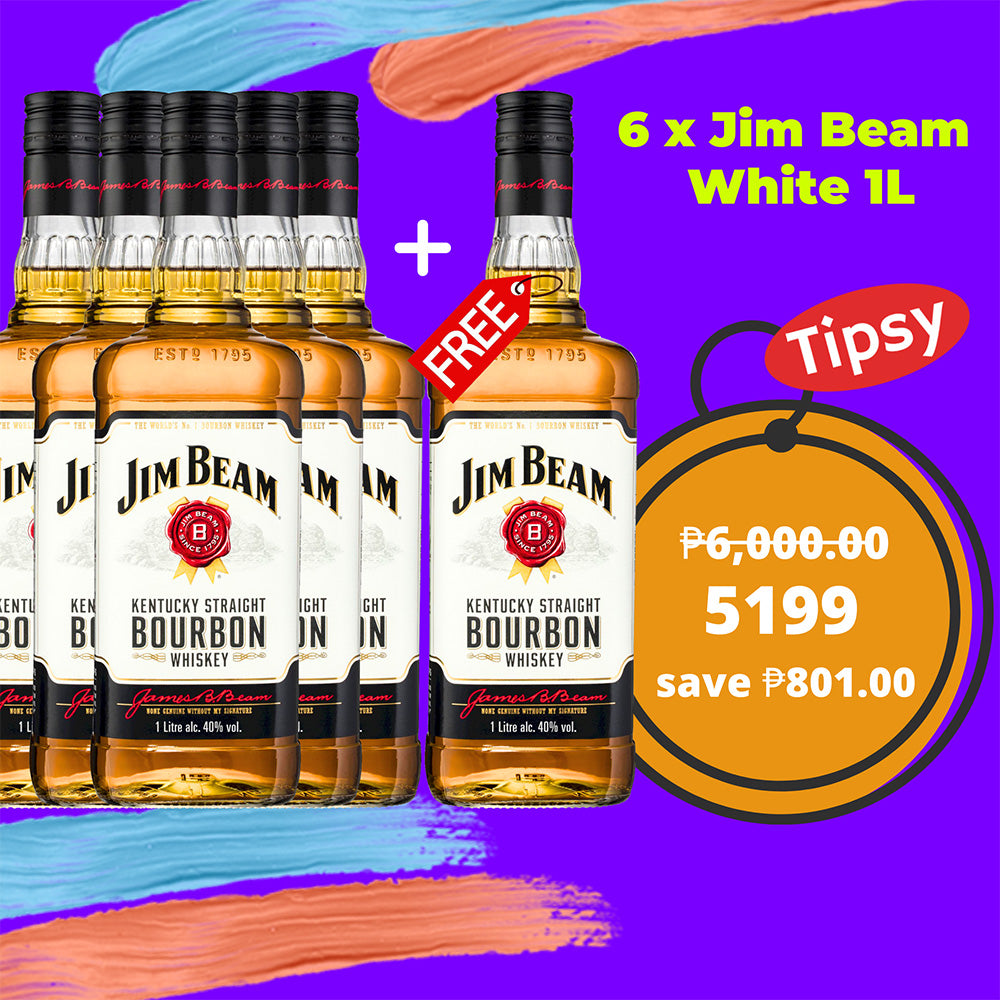 6 x Jim Beam White 1L