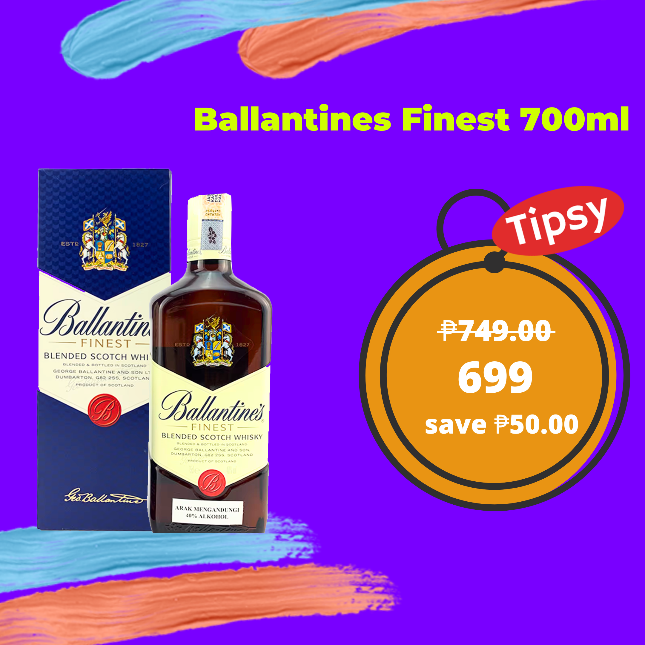 Ballantine's Finest Blended Scotch Whisky 700ml