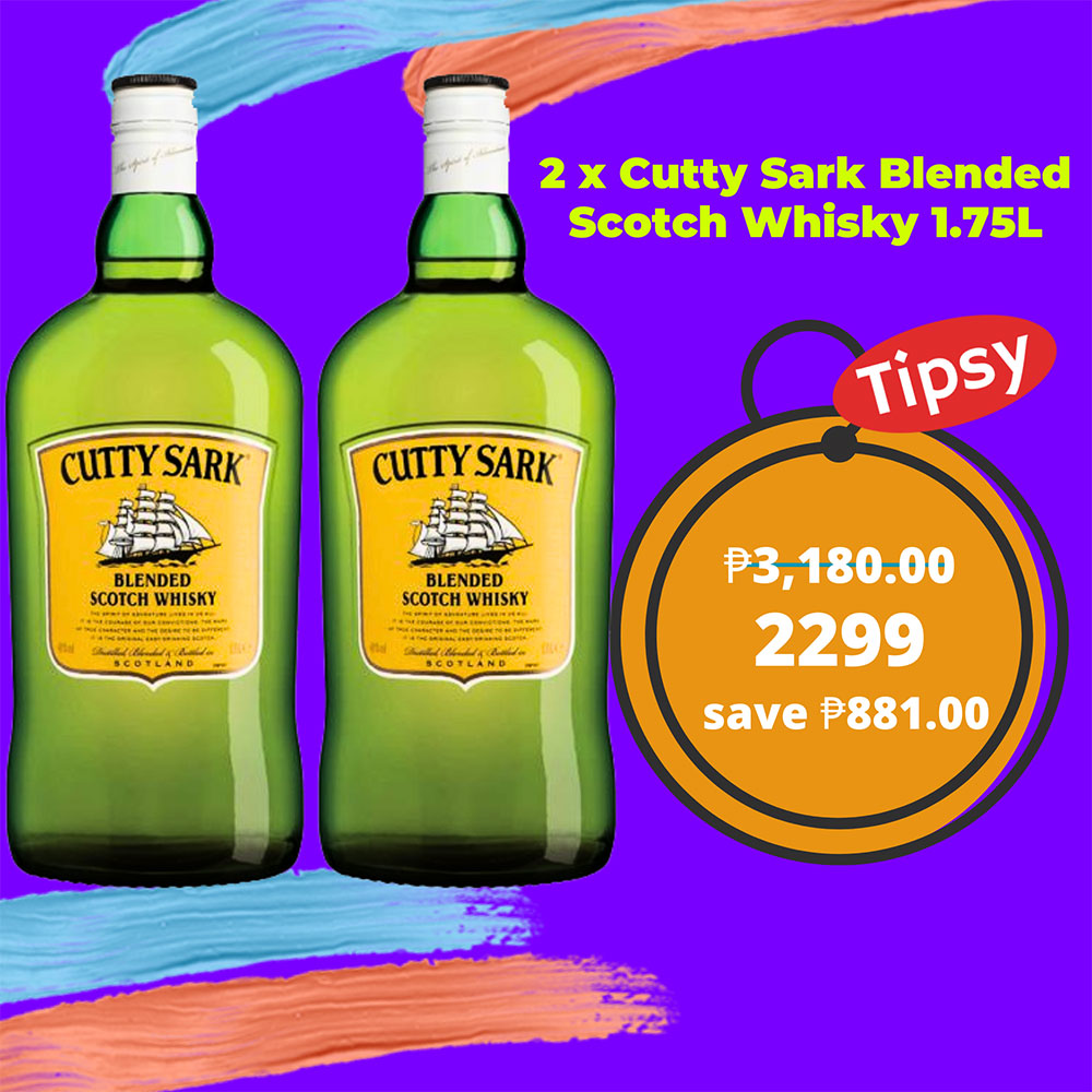 2 x Cutty Sark Blended Scotch Whisky 1.75L