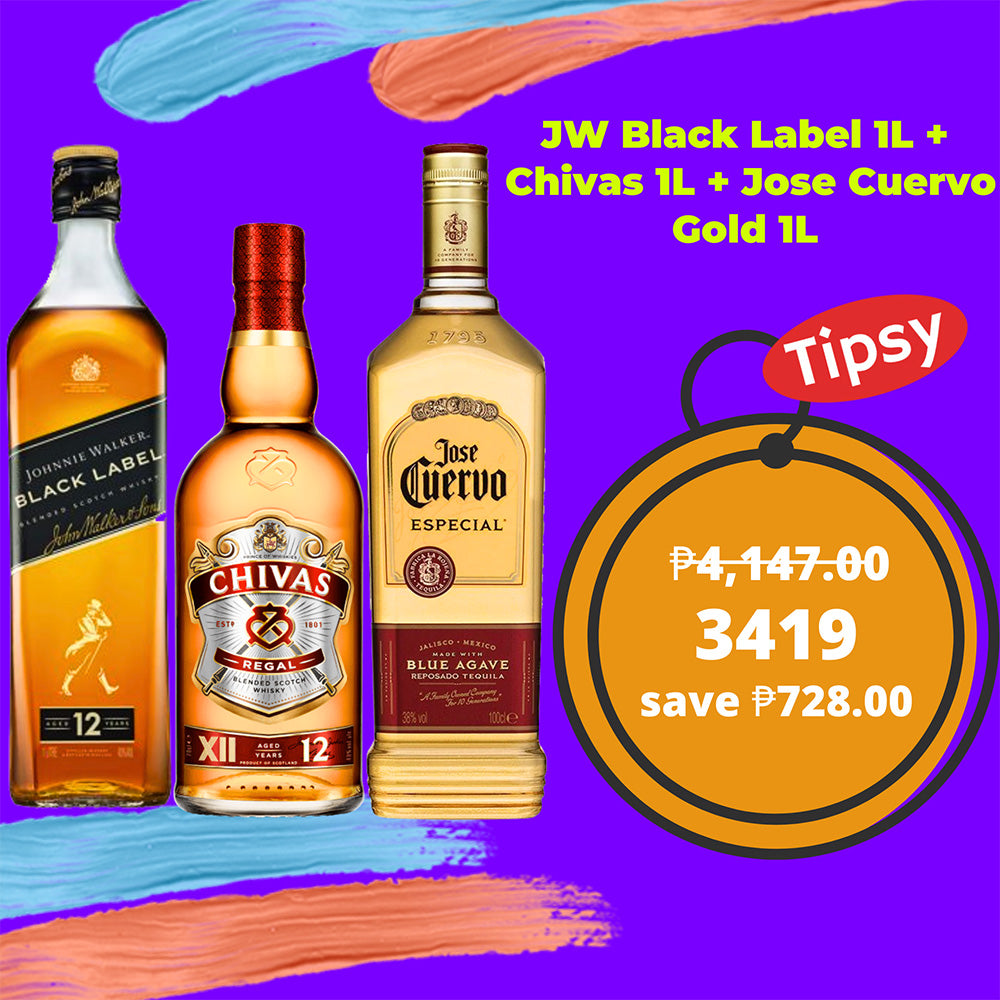 Johnnie Walker Black Label 1L +  Chivas Regal 12 Year Old 1L + Jose Cuervo Gold Tequila 1L