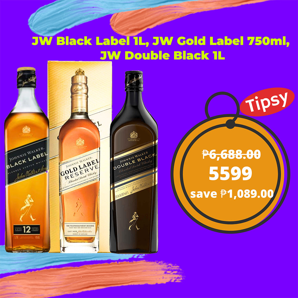 Johnnie Walker Black Label 1L, Johnnie Walker Gold Reserve 750ml, Johnnie Walker Double Black 1L