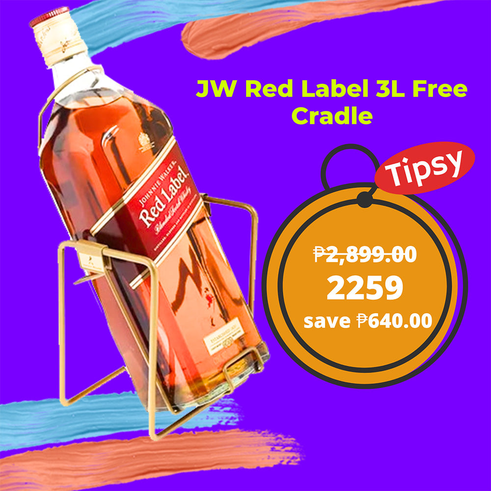 Johnnie Walker Red Label Blended Scotch Whisky with Free Cradle 3L