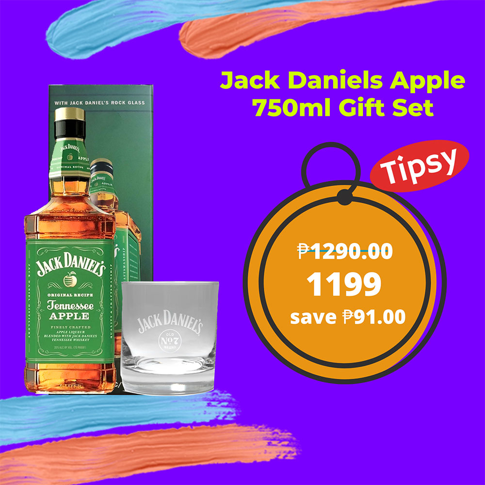 Jack Daniels Apple 750ml Gift Set