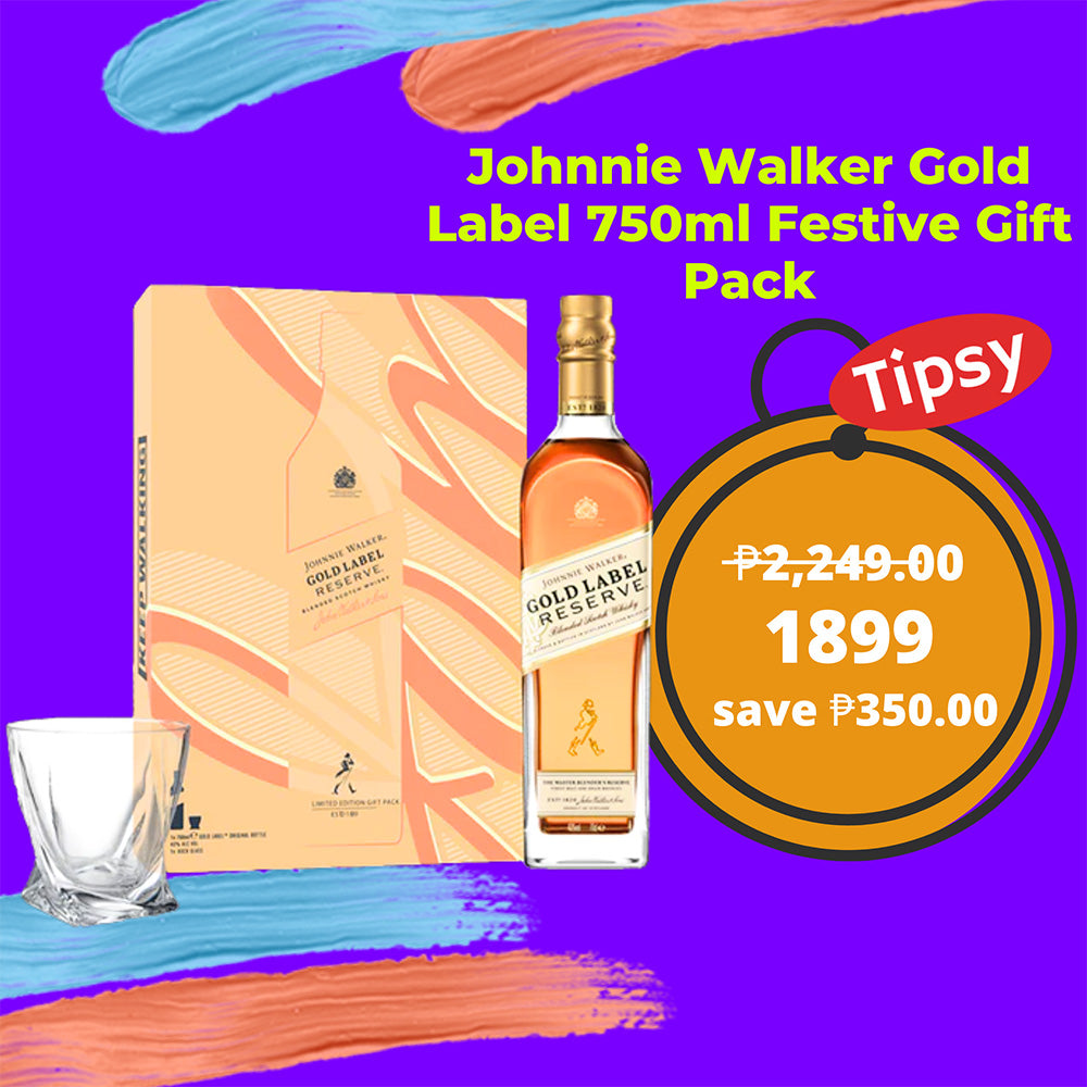 Johnnie Walker Gold Label 750ml Festive Gift Pack