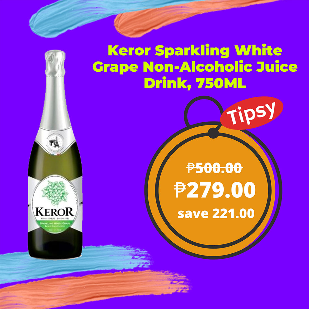 Keror Sparkling White Grape Non-Alcoholic Juice Drink, 750ML