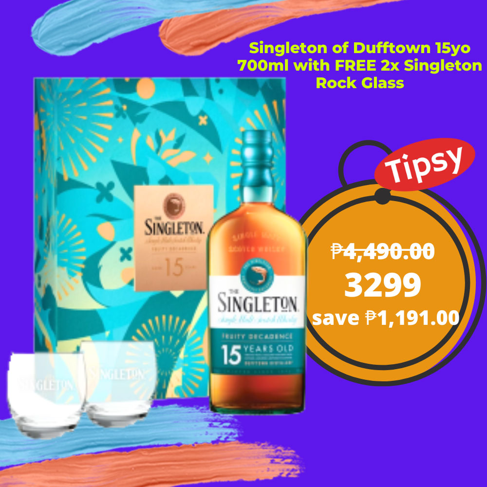 Singleton of Dufftown 15yo 700ml with FREE 2x Singleton Rock Glass