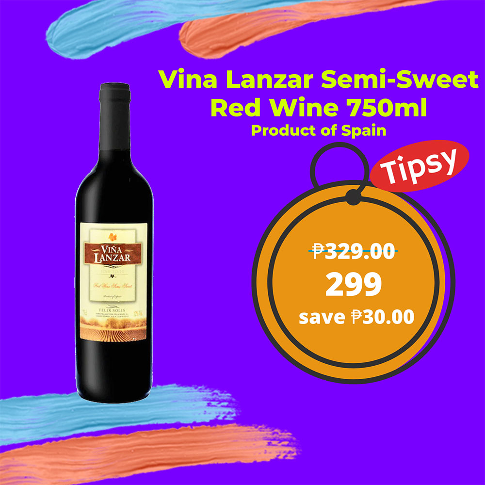 Vina Lanzar Semi-Sweet Red Wine 750ml Product of Spain