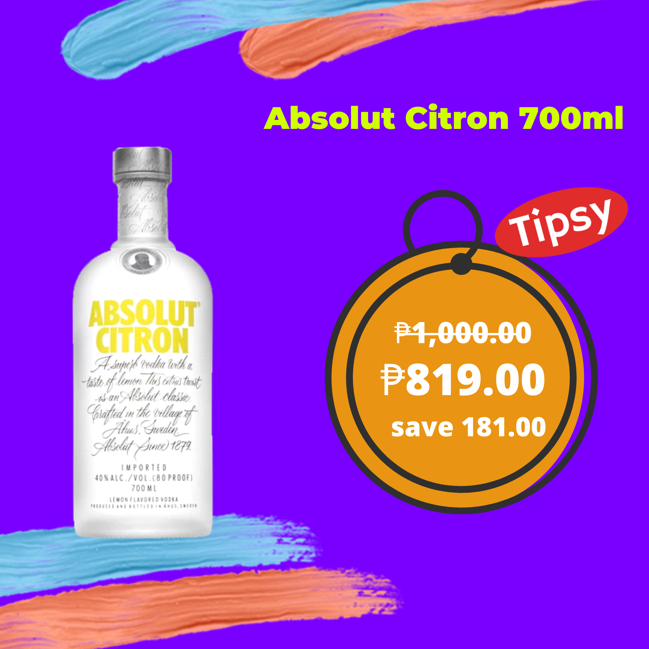 Absolut Citron 700ml