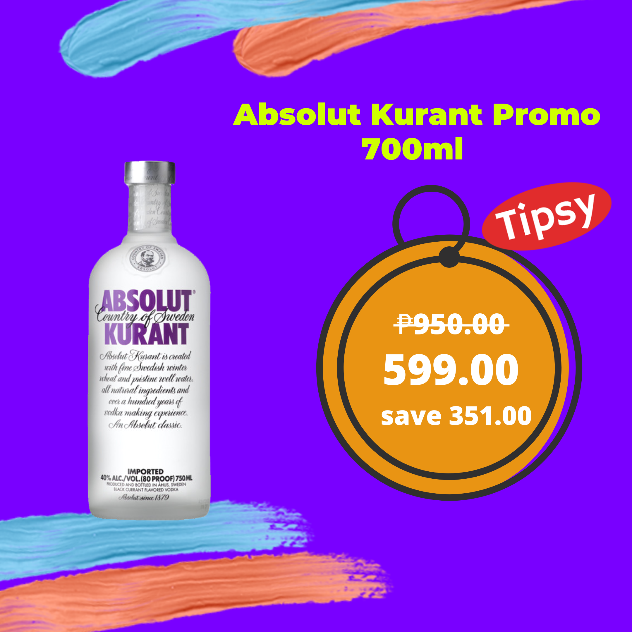 Absolut Kurant Promo 700ml