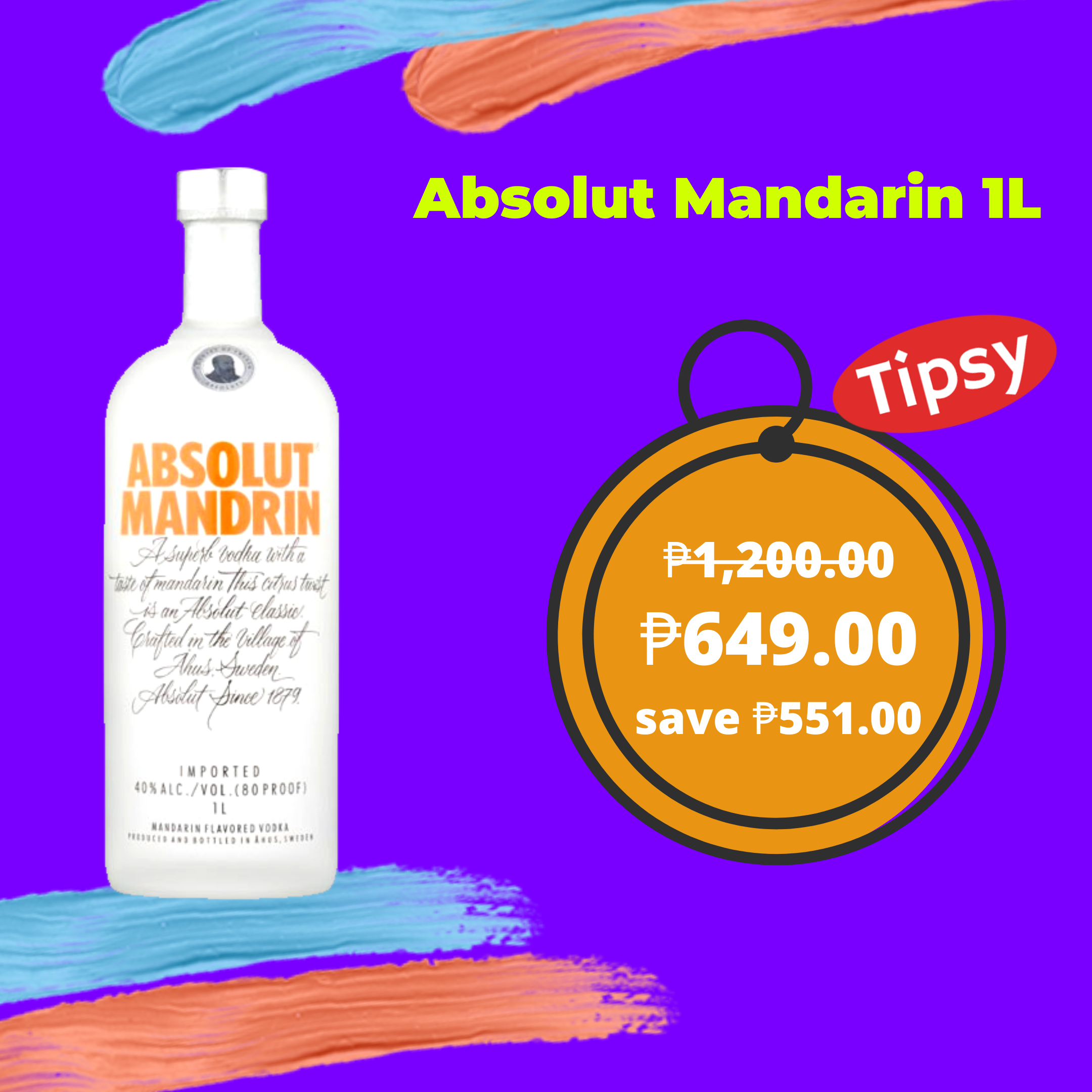 Absolut Mandarin 1L