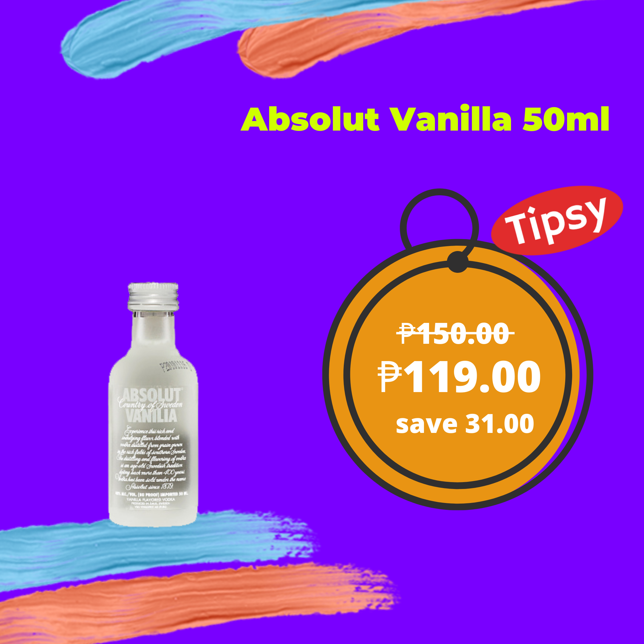 Absolut Vanilla Vodka 50ml