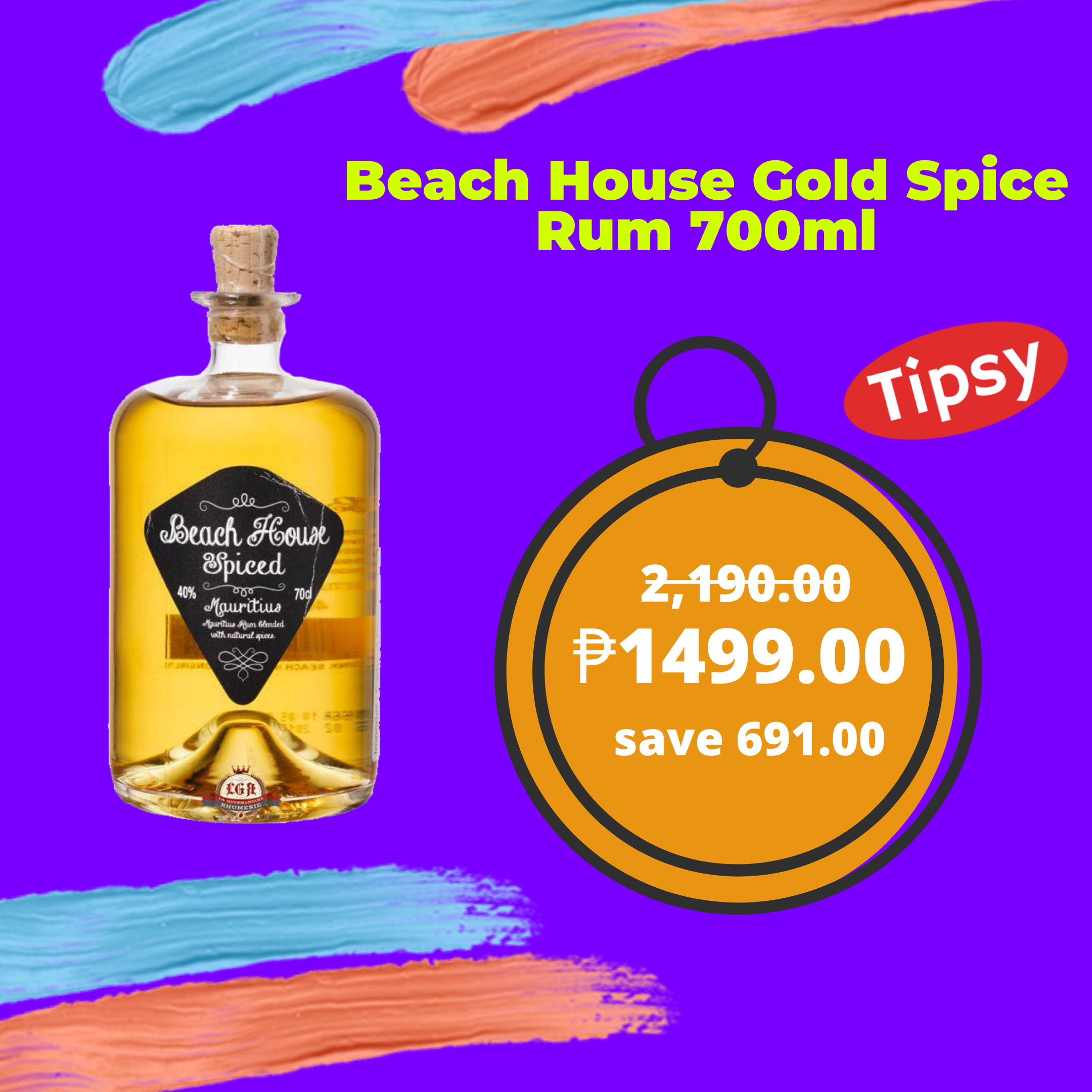 Beach House Gold Spice Rum 700ml