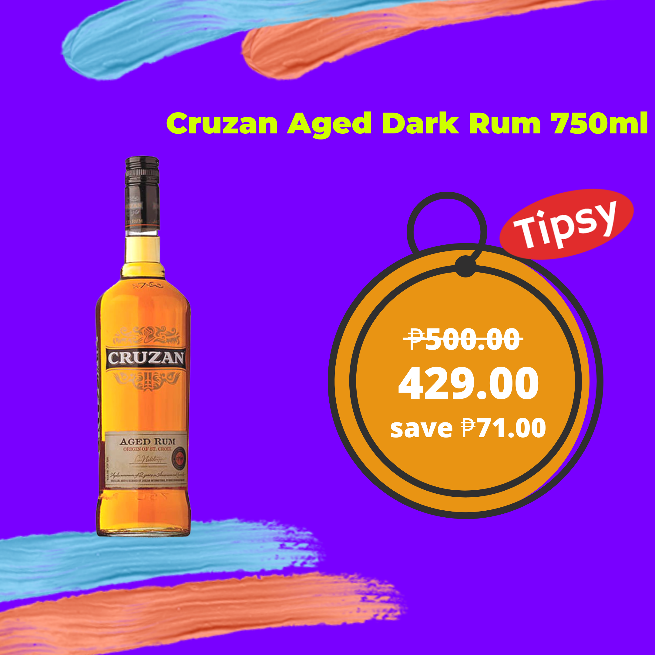 Cruzan Aged Dark Rum 750ml