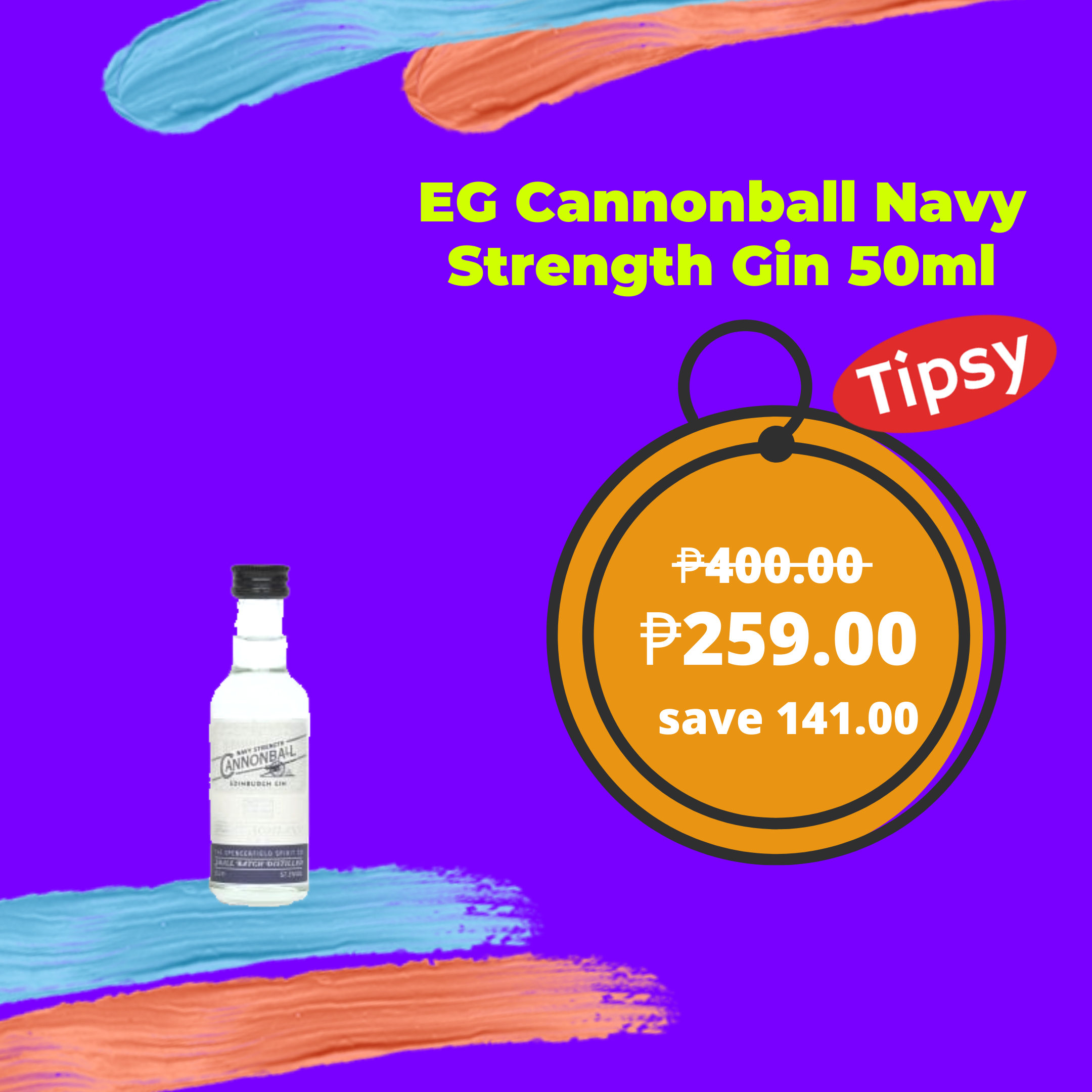 EG Cannonball Navy Strength Gin 50ml