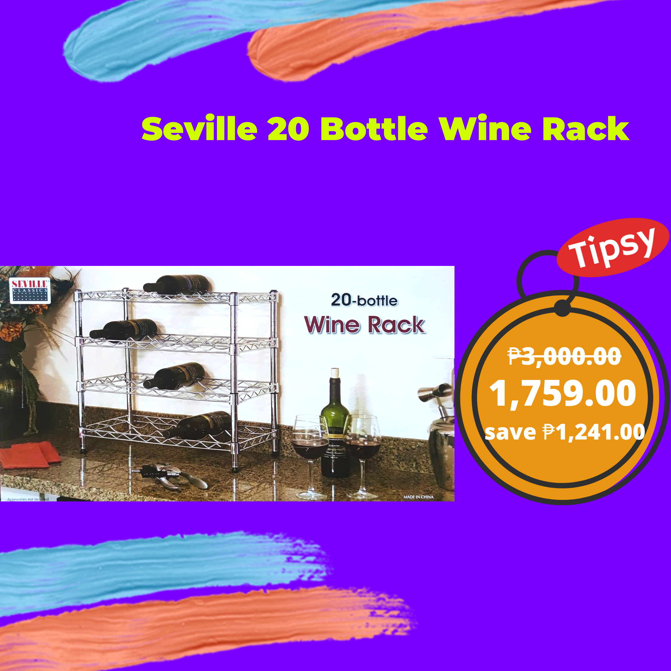 Seville 20 Bottle Wine Rack