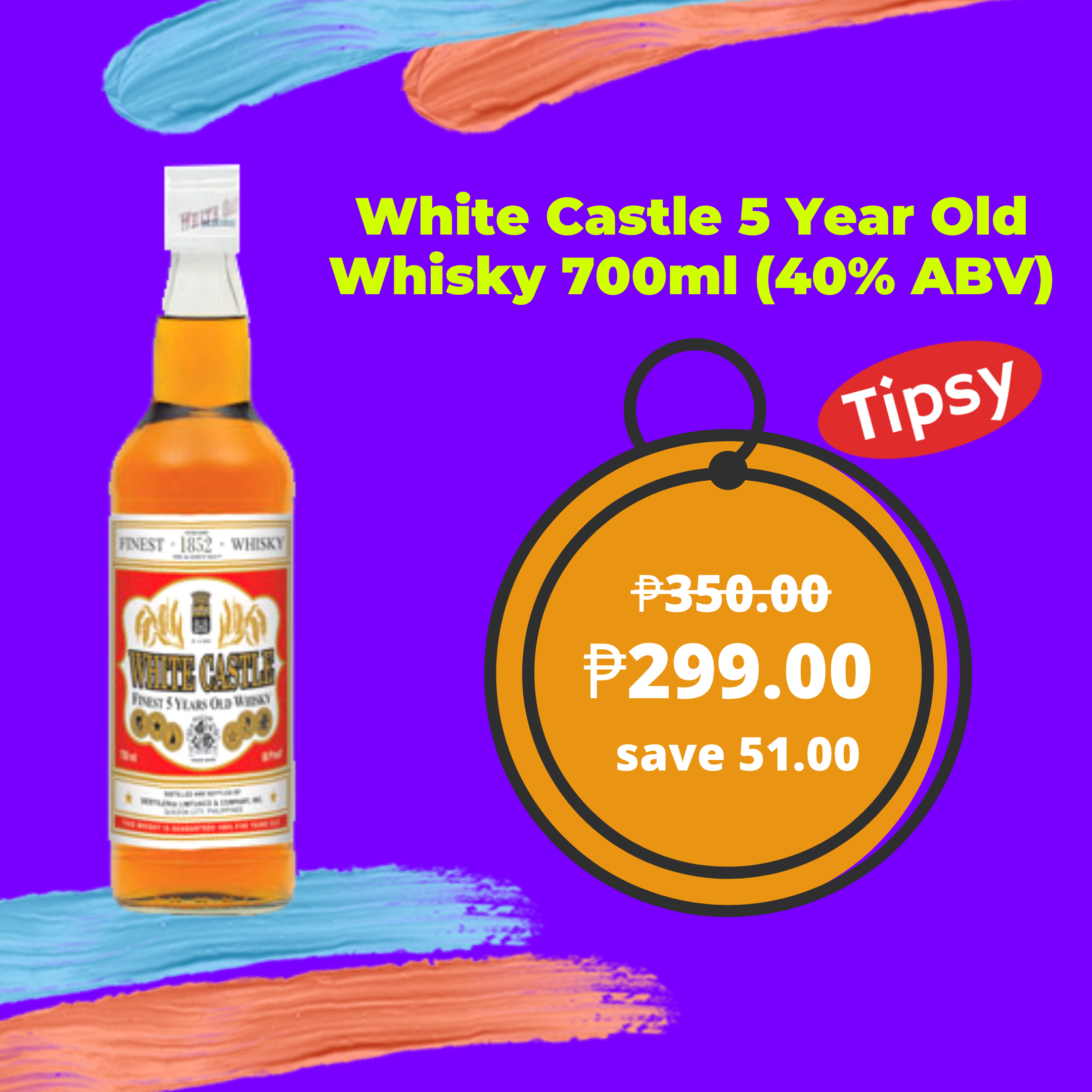 White Castle 5 Year Old Whisky 700ml (40% ABV)